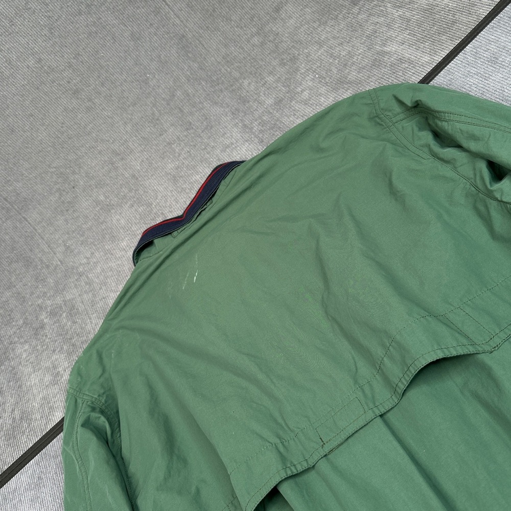Vintage Burberrys Harrington Bomber Jacket Green Striped Trim Made in Spain - Picture 14 of 16